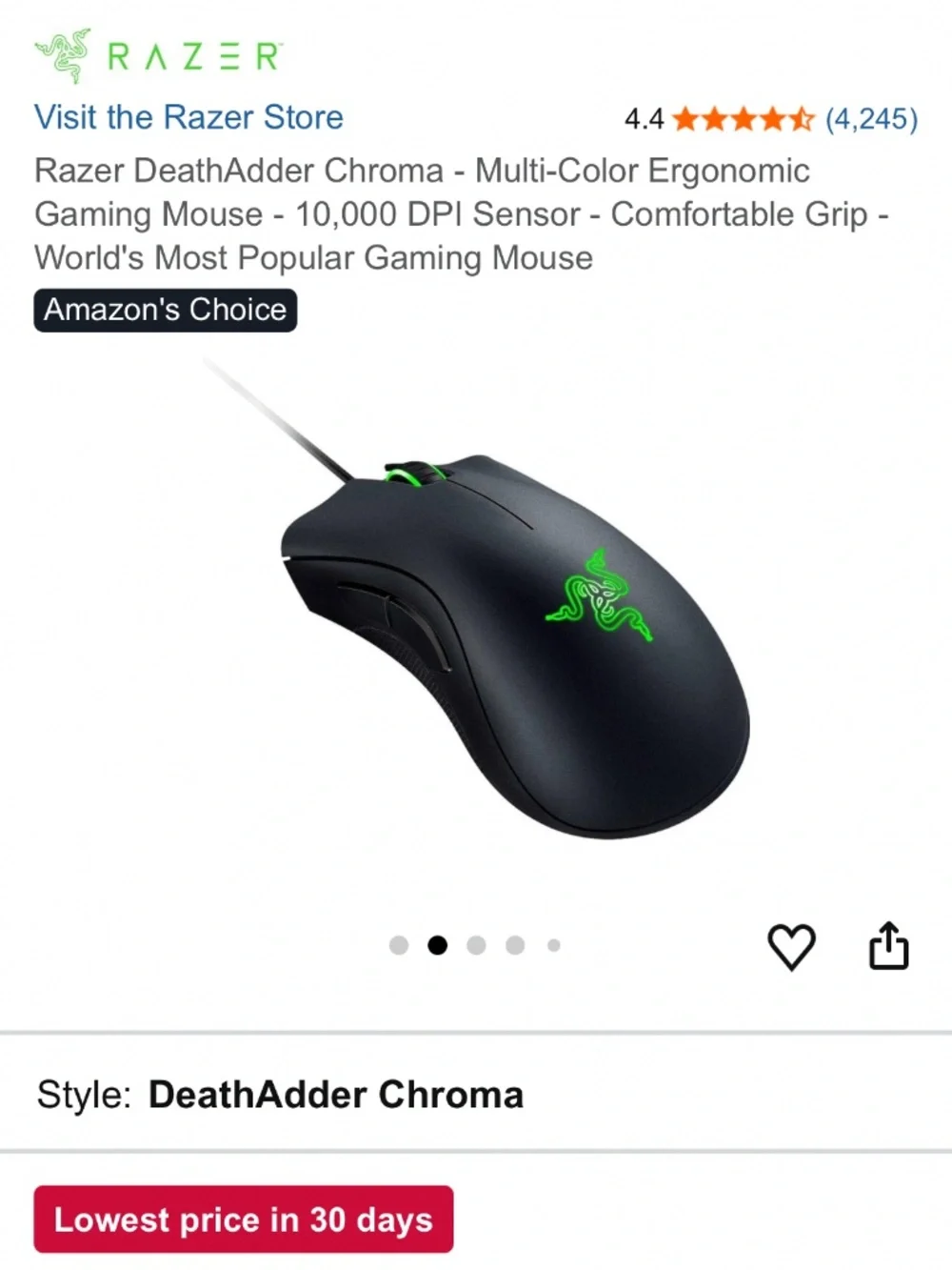 Razer DeathAdder Chroma Mouse